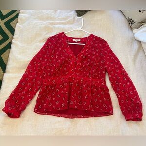 Madewell Red Blouse